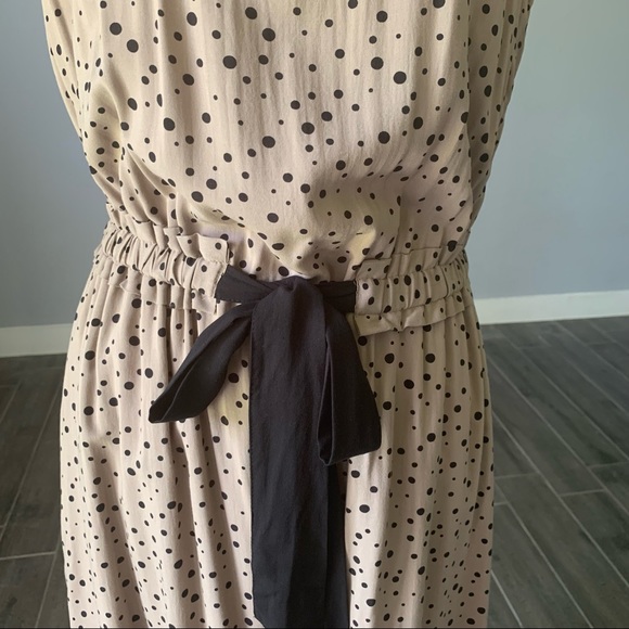 LOFT POLKA DOT CASUAL SLEEVELESS DRESS SIZE M - Picture 4 of 11